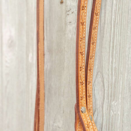 5/8" Floral Rein, Double 24" - Genuine Billy Cook 