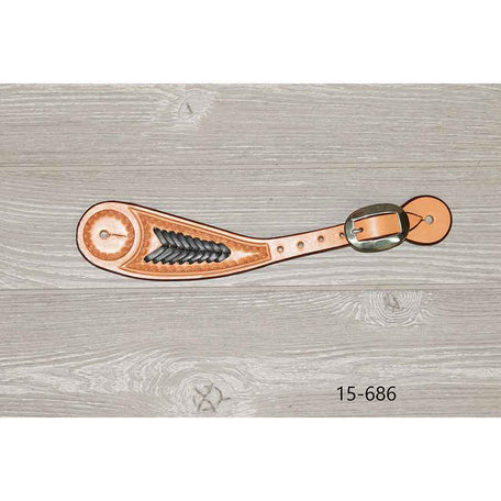 Braided Leather Spur Strap - Black - Genuine Billy Cook 
